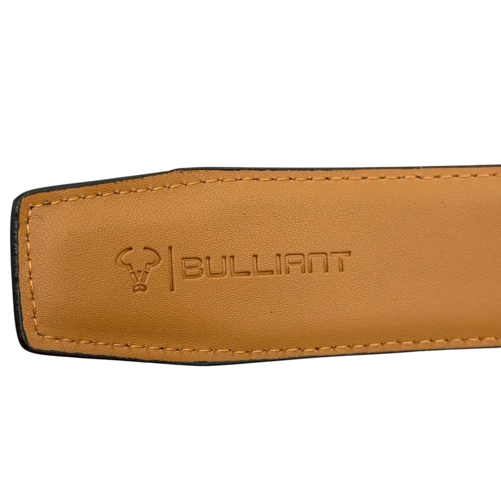 Bulliant Leather Belt Men SZ 52 Black Classic Office Detachable Strap Practical